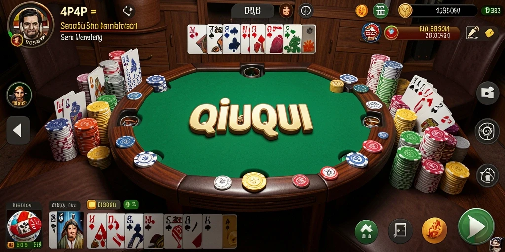 Gameplay seru dan menantang dalam 4P4P QiuQiu.