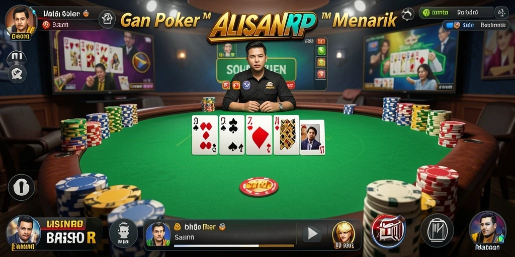 Tangkapan layar ALISANRP menunjukkan momen seru permainan Poker.
