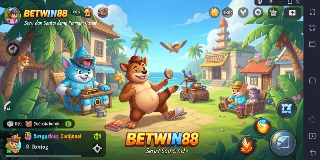 Tampilan gameplay BETWIN88 yang penuh warna dan menarik.