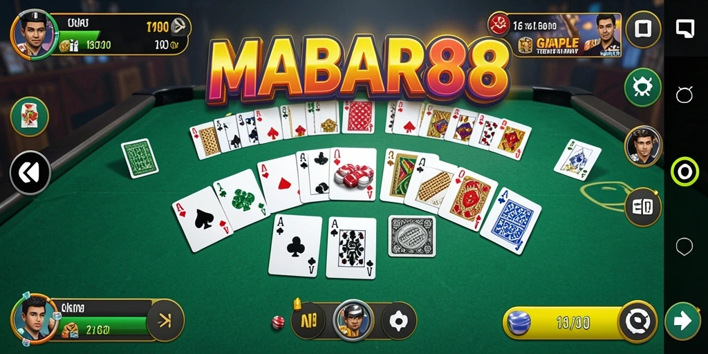 Tampilan gameplay Gaple di MABAR88 yang seru dan interaktif.