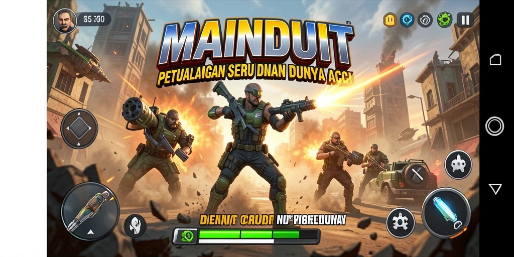 Tampilan gameplay seru dari MAINDUIT yang penuh aksi.
