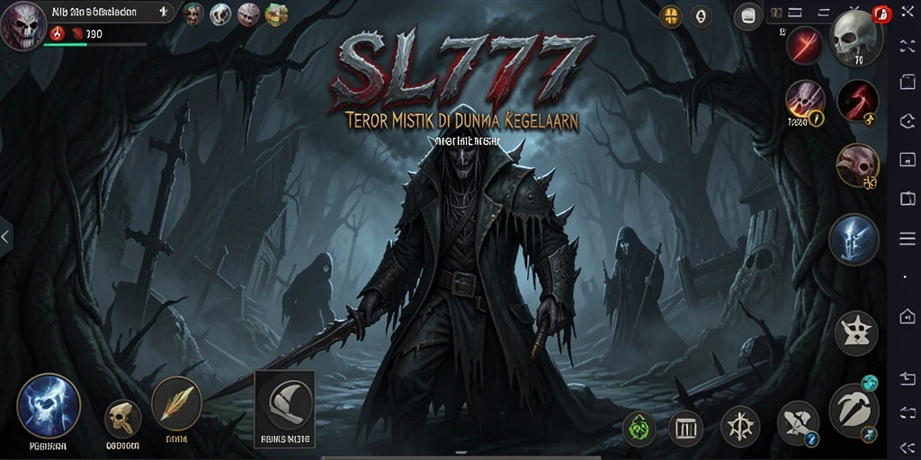 Screenshot gameplay mencekam dari SL777 yang menghadirkan suasana Horror.