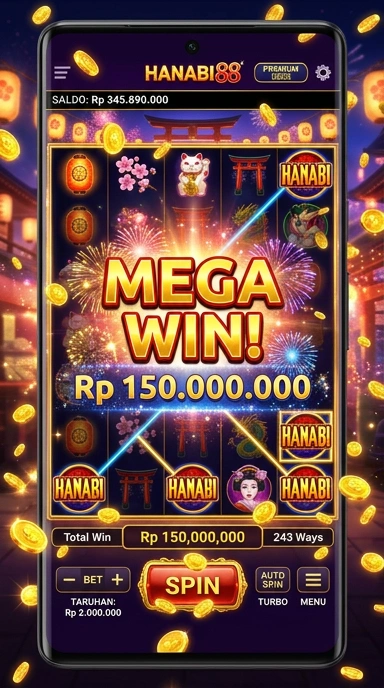 Tampilan utama aplikasi hanabi88 dengan berbagai pilihan aplikasi.